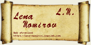 Lena Momirov vizit kartica